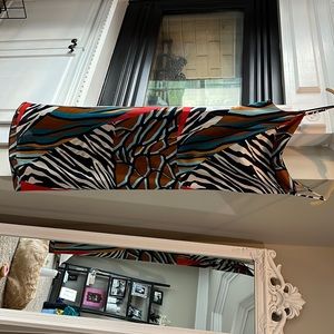 Multi colored animal print slip dress